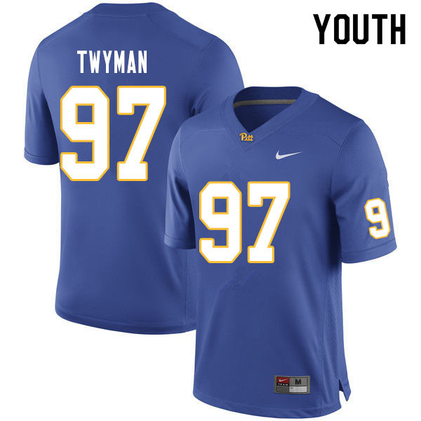 Youth #97 Jaylen Twyman Pitt Panthers College Football Jerseys Sale-Royal